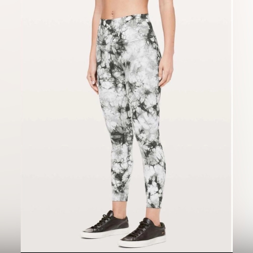 Lululemon align Cement Gray & White Tie-Dye High-Rise Leggings